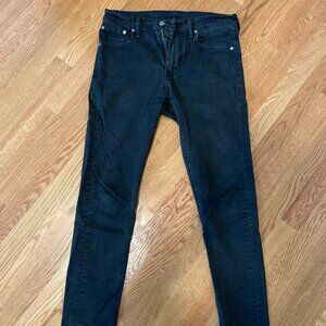 Levi's 510 skinny Fit Men's Jeans Size 30 X 30 Black Red Tag